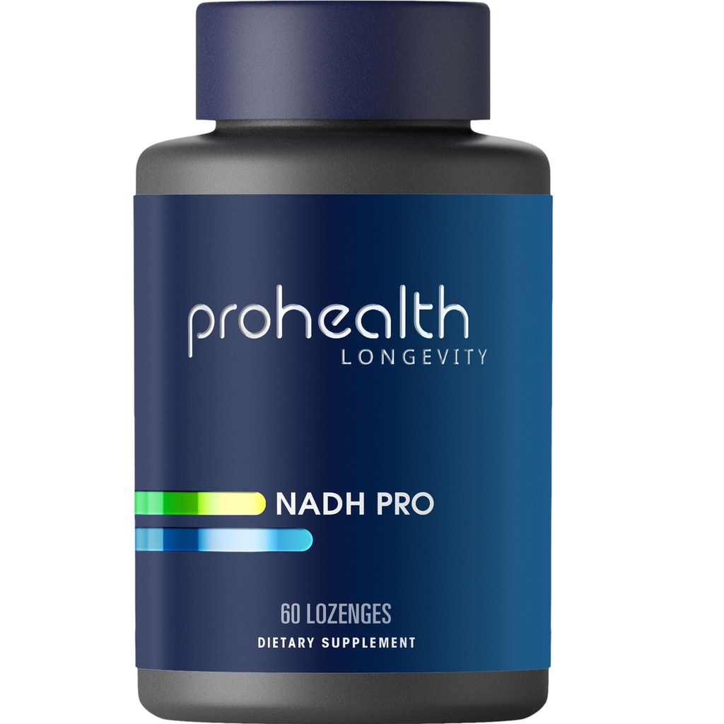 ProHealth NADH Pro - Boost NAD+ (25 mg, 60 Fast-Acting lozenges) Boost Energy, Memory e Focus | Mood Support | Antiossidante | Produzione ATP