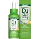Vitamina D3 Liquida di Verità della Natura | 5000 IU | 2 fl oz | Supplemento gratuito Non OGM e Gluten
