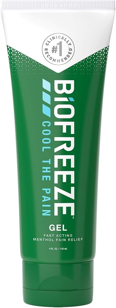 Gel di sollievo dal dolore di biofreeze, tubo di 4 oz (varia di maggio di imballaggio)