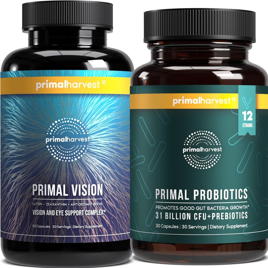 Probiotici e Integratori per la Visione e il Supporto per gli Occhi e le Donne con Lutein, Zeaxanthin Bundle