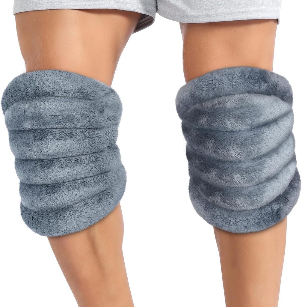 Atsuwell Microonde Riscaldamento Pad per Ginocchiere, Microwavable Heated Knee Wrap per Elbow, Cramps, Muscolo, Giunto, Ginocchiera Riscaldamento Pad Microwavable Warm Compression, 2 Packs
