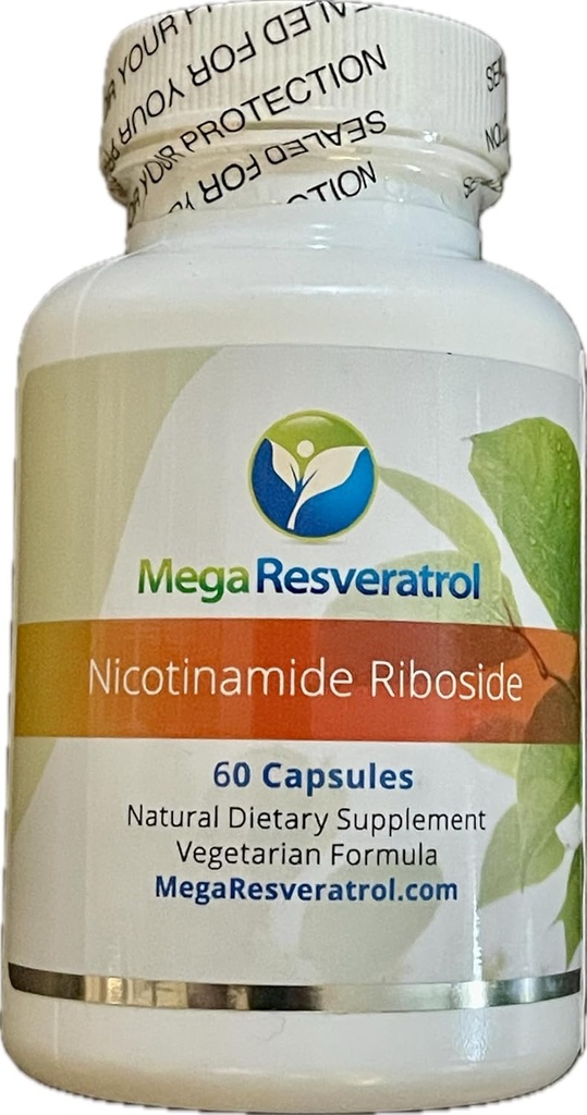 Mega Resveratrolo Nicotinamide Riboside (NR). 99% standardizzato micronized cristallizzato NR, 60 tappi di verdure, 250 mg per capsula. Purity Certified. Ingredienti tossici “inattivi”. Keto, Vegan, Non OGM.