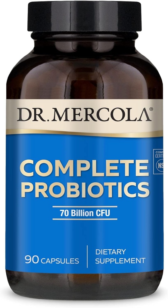 Dr. Mercola Probiotici Completi - 90 Serve- Supplemento Probiotico Giornaliero - 70 miliardi di CFU - Acid & Bile Resistant - promuove la salute digestiva e supporta il sistema immunitario