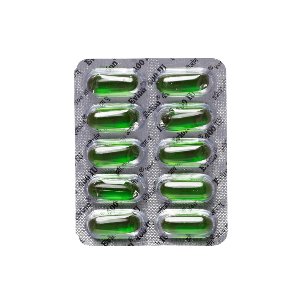 50 capsule di evion vitamina E per la faccia di guanto, capelli forti, acne, unghie, pelle di garofano 400mg