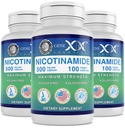 Genex Formulas Nicotinamide 500mg (3-Pack) Vitamina B3 Flush Capsule niacina gratis per pelle sana - Niacinamide Supplemento pillole aiutano a produrre Keratin & Support Skin Cell Health & Energy (300 capsule)
