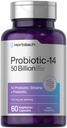 Horbaach Probiotics for Women and Men | 60 Capsule | 14 Strains Probiotici con Prebiotico | 50 miliardi Atto Attivo | Non OGM & Gluten Integratore Libero