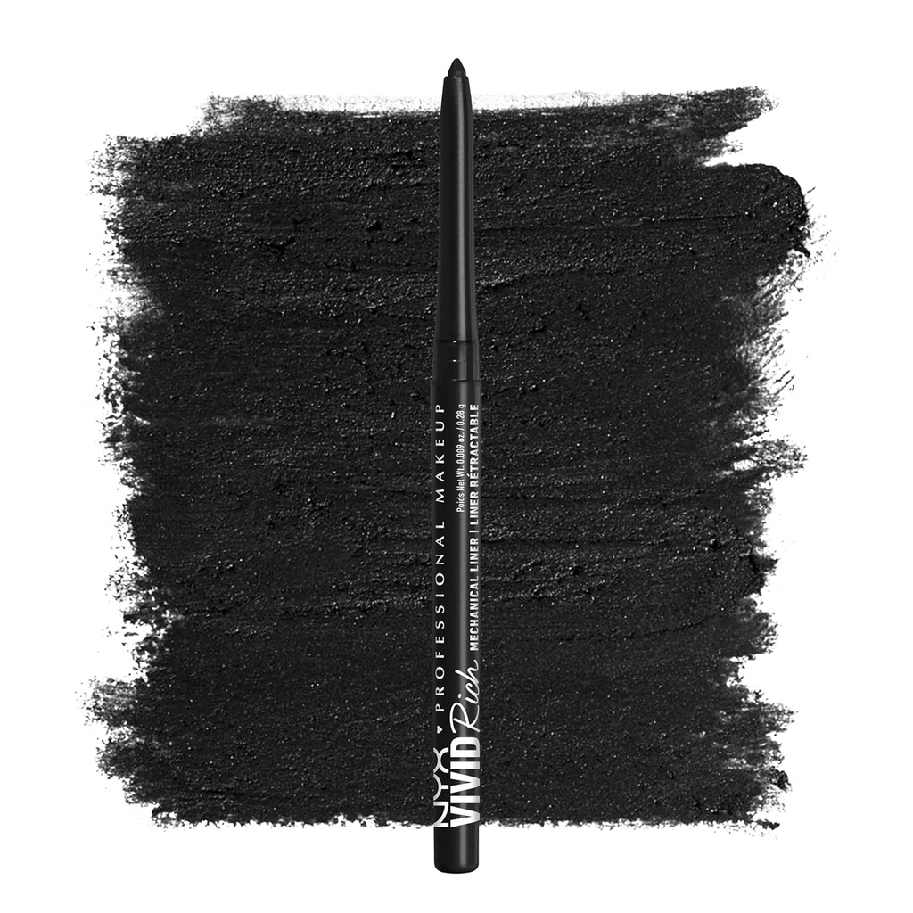 NYX PROFESSIONAL MAKEUP Mechanical Eye Pencil,Vivid Rich Meccanico, Cremoso eyeliner retrattile - Sempre onice, Nero Eyelineliner