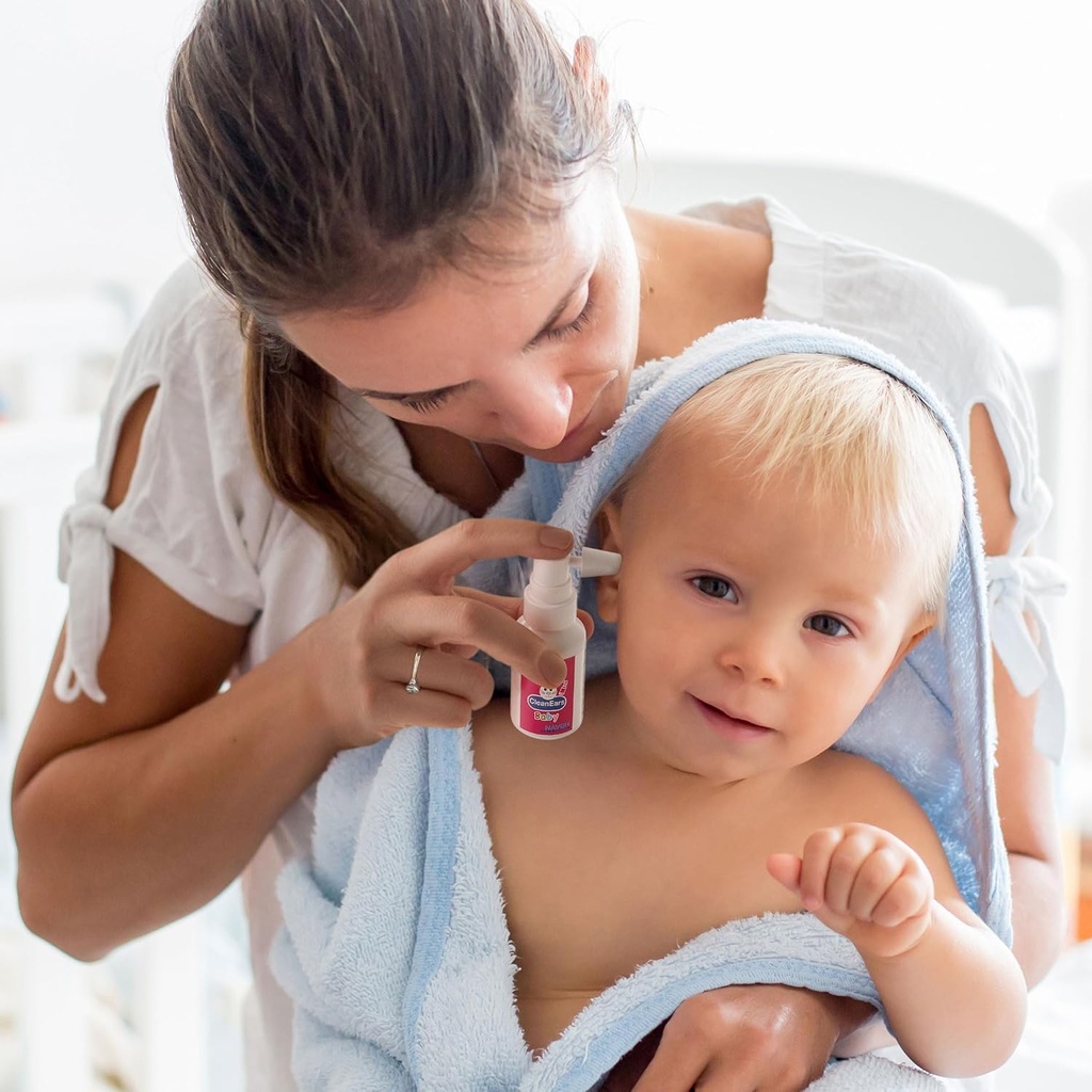 NAVEH PHARMA CleanEars Baby Earwax rimozione Spray 0.5 Fl Oz + NAVEH PHARMA Otic Guard Ear Infection Spray 1 Fl Oz