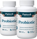 Pattern Wellness Probiotic Supplement - 51 miliardi di CFU - Supporti Digestive Balance & Gut Wellness - Mindfully Sourced, Non-GMO - 60 capsule vegane