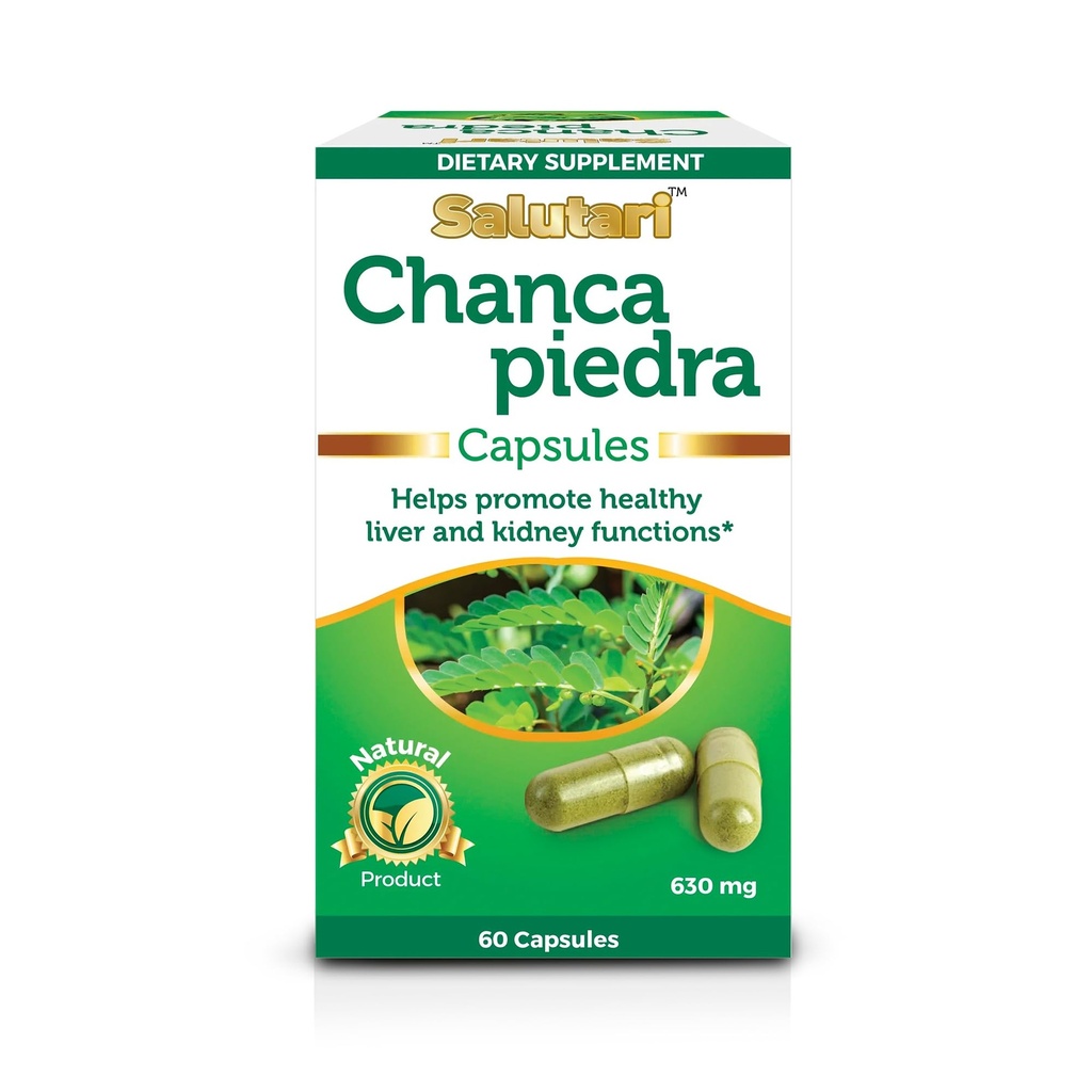 SALUTARI Chanca Piedra Stone Breaker, 60 capsule vegetariane - Integratore naturale di Stonebreaker per la salute del rene, la pulizia del fegato e il supporto della cistifellea - Natural Detox Supplement