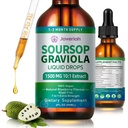 Soursop Graviola Liquid Drops Supplemento con Estratto di Moss Mare, Soursop Bitters Liquido per il supporto cellulare e la rigenerazione, Immunità, fegato, antiossidante, Graviola lascia l'estratto di 2 mesi di alimentazione 60ML
