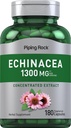 Piping Rock Echinacea Extract Capsule 1300mg | 180 Count | Integratore di erbe | Vegetariano, Senza glutine, Non OGM