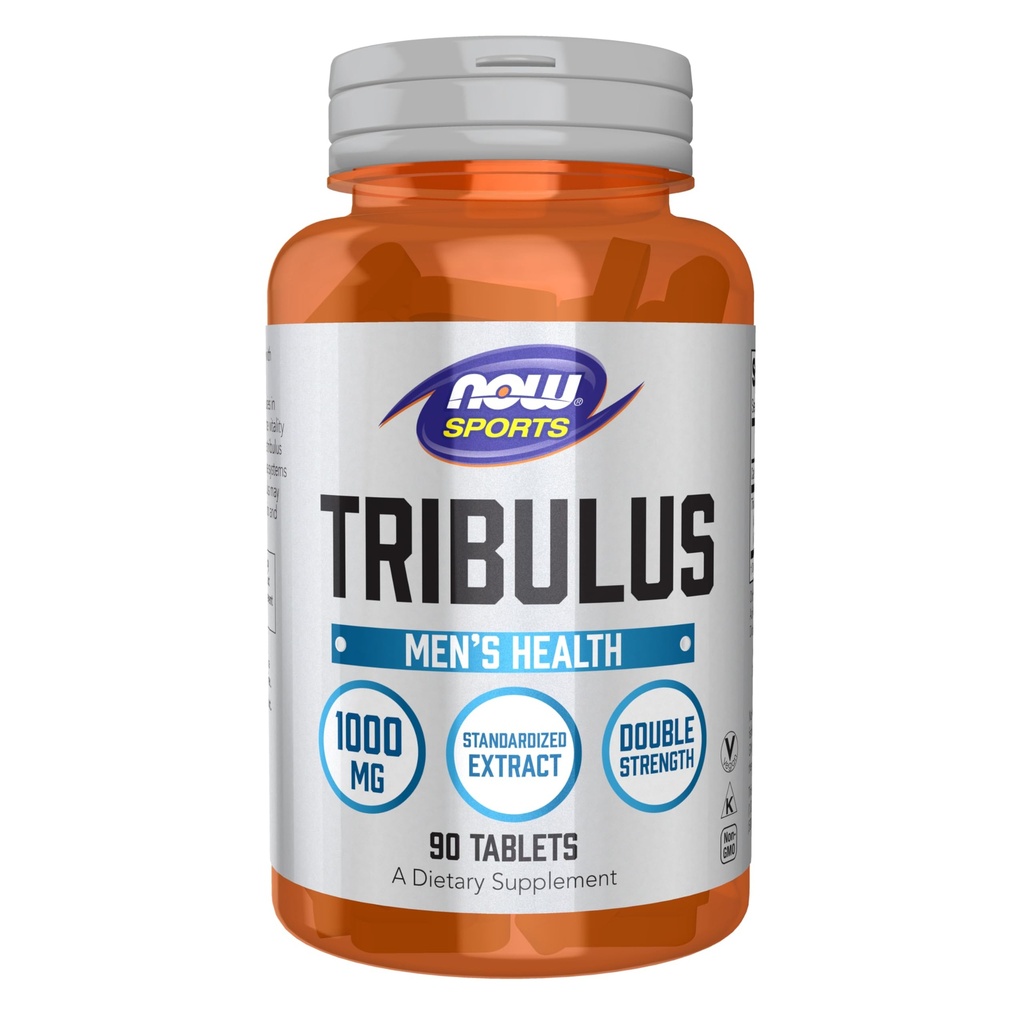 NOW Alimenti Nutrizione sportiva, Tribulus (Tribulus terrestris) 1.000 mg, Doppia resistenza, Salute degli uomini, 90 compresse