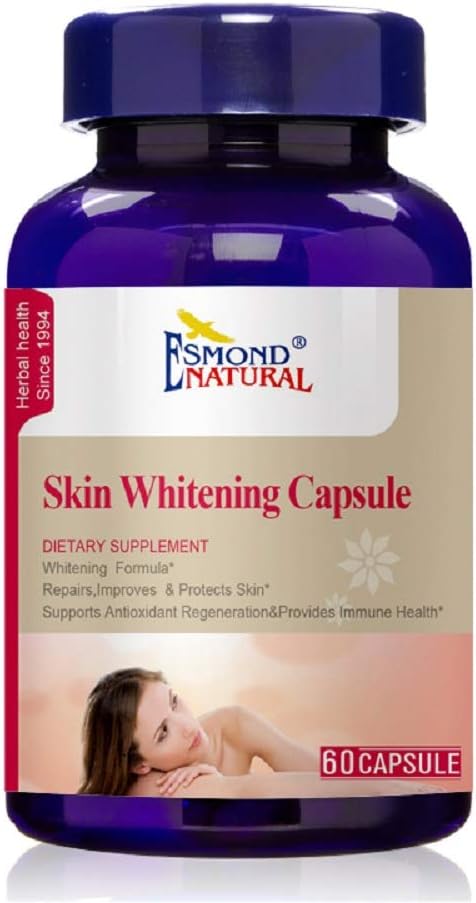 Capsula di sbiancamento della pelle (ripara, migliora e protegge la pelle), GMP, prodotto naturale Assn certificata, Made in USA - 60 capsule