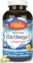 Carlson Elite Omega 3 Gems, 1600mg, Limone aromatizzato, 240 Softgels