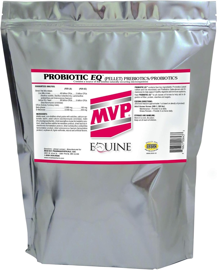 MVP Probiotic EQ (10lb) per il tratto digestivo sano e la funzione immunitaria nei cavalli