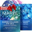 MAREE Eye Gels & Maschere Facial Bundle - Under Eye Gels for Puffy Eyes and Dark Circles, Sheet Moisturizing Masks - Marine Collagen & Hyaluronic Acid, Green & Red Algae Extract - per tutti i tipi di pelle