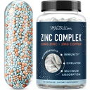 Microbeadlet di supplemento di zinco con rame per il supporto immunitario | Bisglycinate di zinco altamente assorbibile & Orotate con 2mg Rame Chelato + Vitamina B6 | Vegan, senza glutine | 60 capsule (2 mesi di alimentazione)