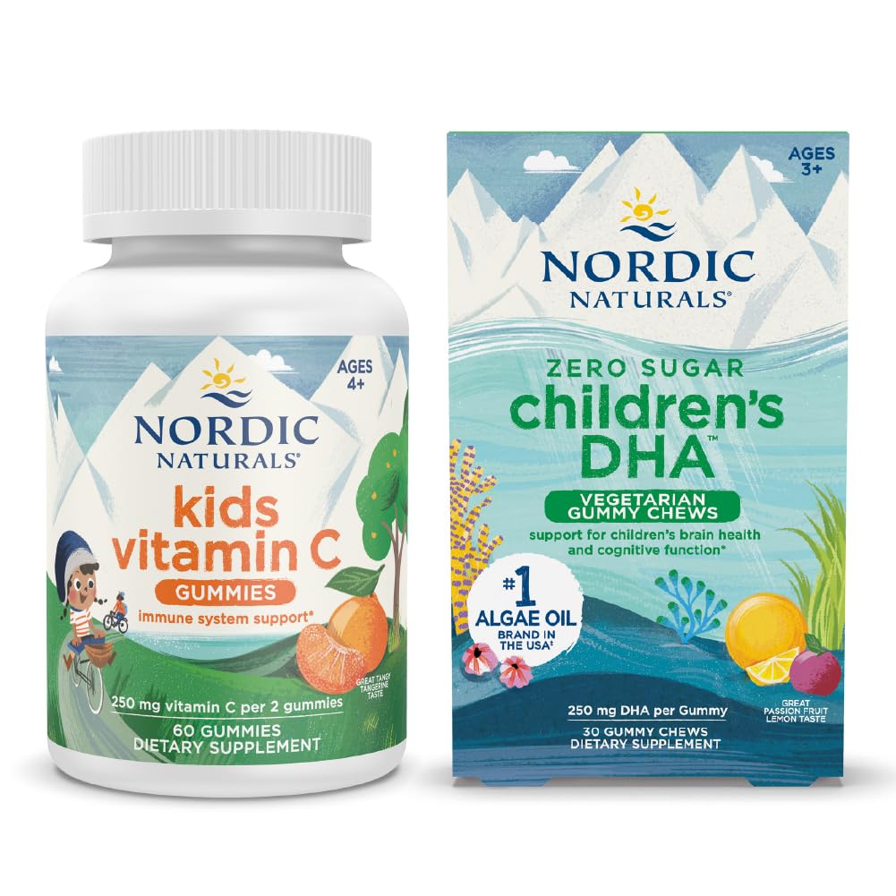 Nordic Naturals Starter Pack - Bambini DHA Veg Gummy Chews e bambini Vitamina C Gummies