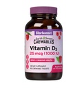 Bluebonnet Nutrition EarthSweet Vitamin D3 1000IU - Integratore di supporto Bone & Immune - Raspberry Chewable Vitamin D Integratore per Donne & Uomini - Soia-Free, Senza Glutine, Non OGM - 90 compresse