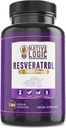 Trans-Resveratrolo con Antiossidanti 180 capsule con Acai Berry, Seme di Uva e Estratto di Foglia di Tè Verde, 1450mg. Supporta la salute cardiovascolare e il sistema immunitario