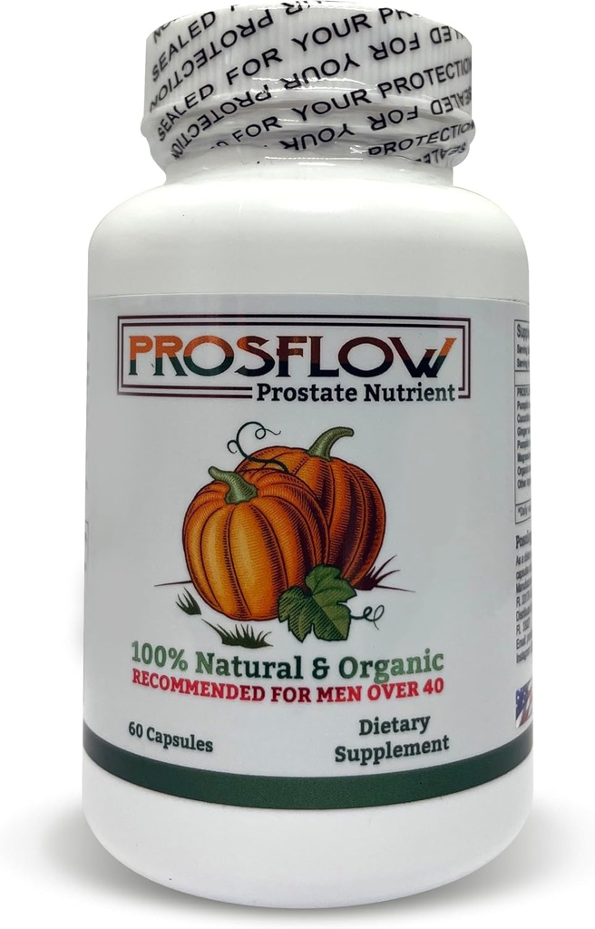 Prosflow Organic Prostate Nutrient 60 capsule, supporto per la salute degli uomini