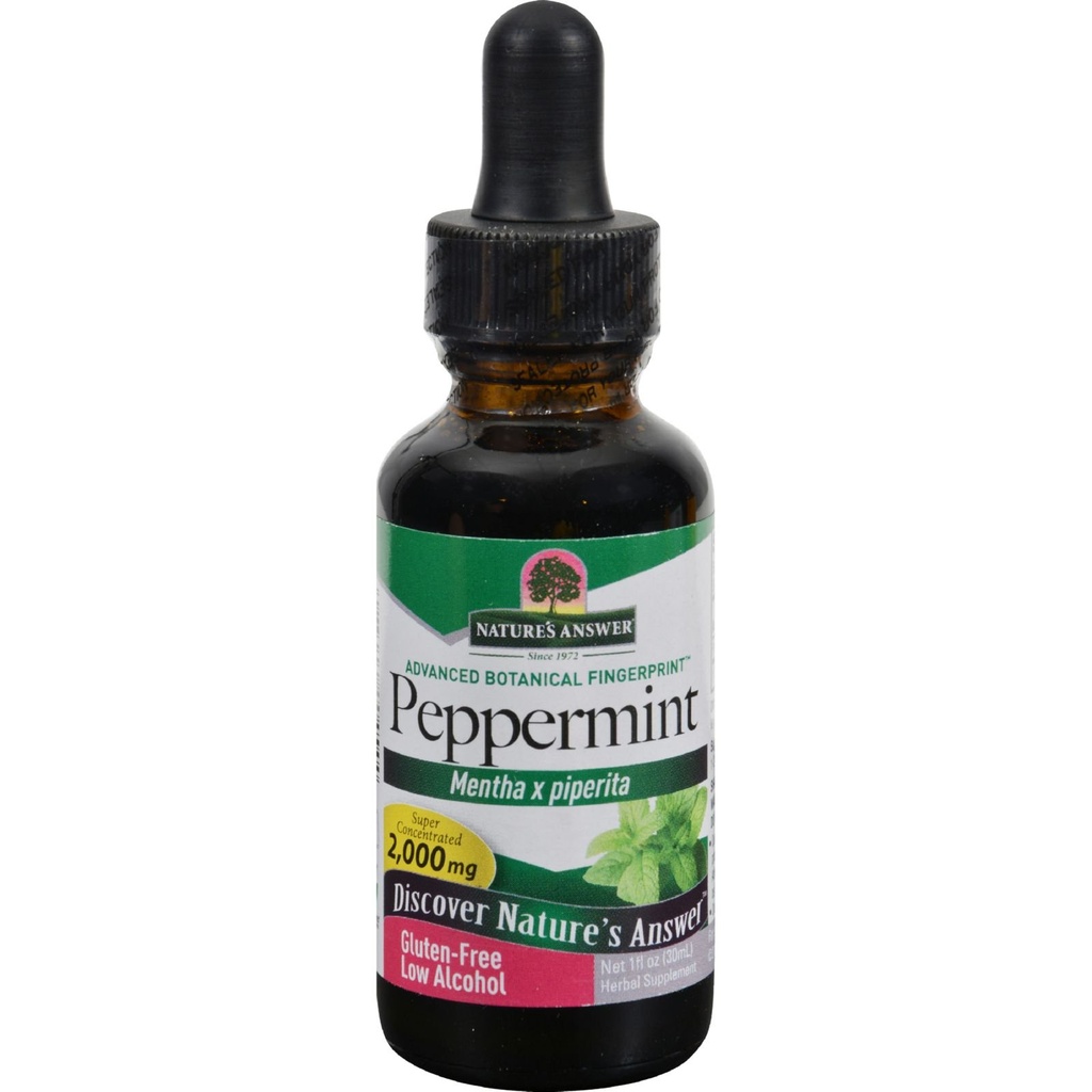 Natura?s Risposta Peppermint Leaf Mentha x Piperita Gluten Alcohol Integratore Erboso Gratuito Supporta la funzione digestiva sana* ? 1 FL Oz