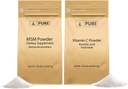 PURE ORIGINAL INGREDIENTI Vitamina C Polvere & Methylsulfonylmethane MSM Polvere Bundle, (2 lb) Sempre Pure, Integratori Dietetici
