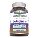 Incredibile Formulas L-Arginina Supplemento | 500 Mg | 250 capsule | Aminoacido supplemento per gli uomini e le donne | Non-GMO | Gluten Free | Made in USA