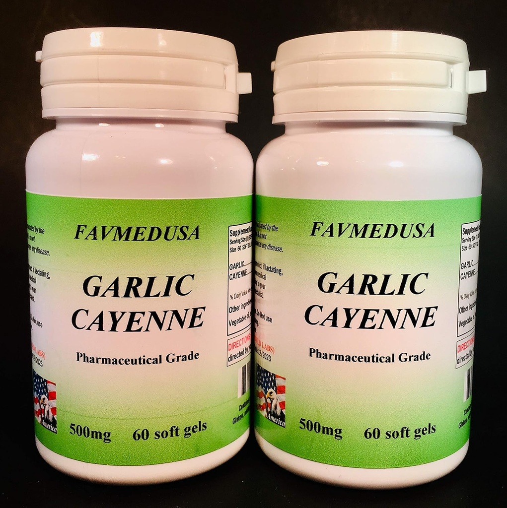 Aglio Cayenne, Made in USA - 120 (2x60) softgels