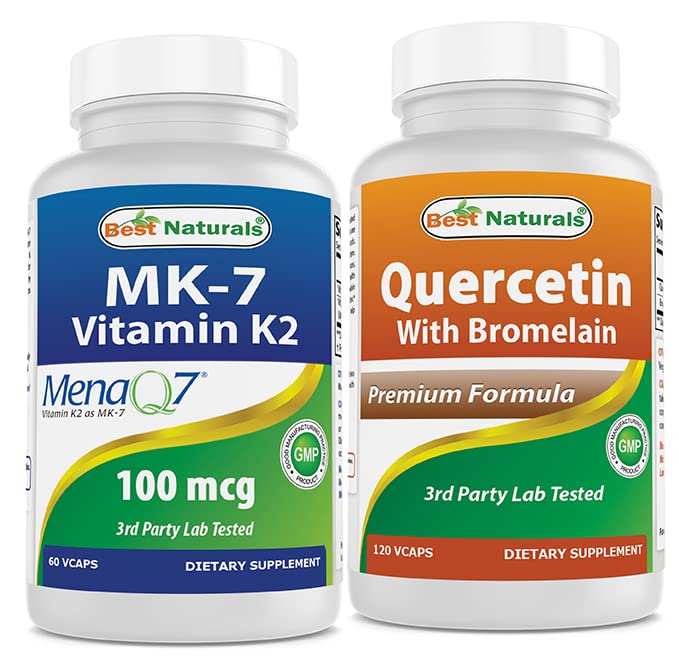 I migliori naturali MK-7 100 mcg & Quercetin con Bromelain