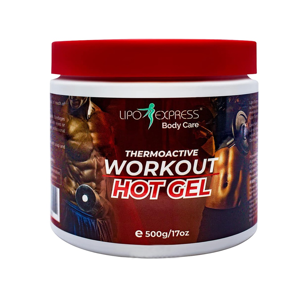 Allenamento del grasso bruciante gel caldo di LipoExpress 17 Oz - Migliore crema hot-gel. Perfetto per Workouts e Slimming. Termoattivo Hot Gel - Ottimo anche per il rilassamento muscolare e il massaggio
