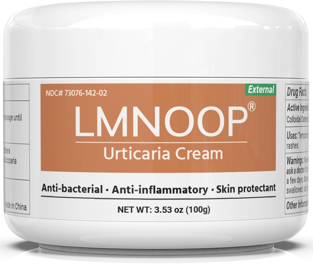 Urticaria Cream, Hives Relief Formula avanzata per prurito, rossore, brufoli, rash, Edema e altri sintomi della pelle
