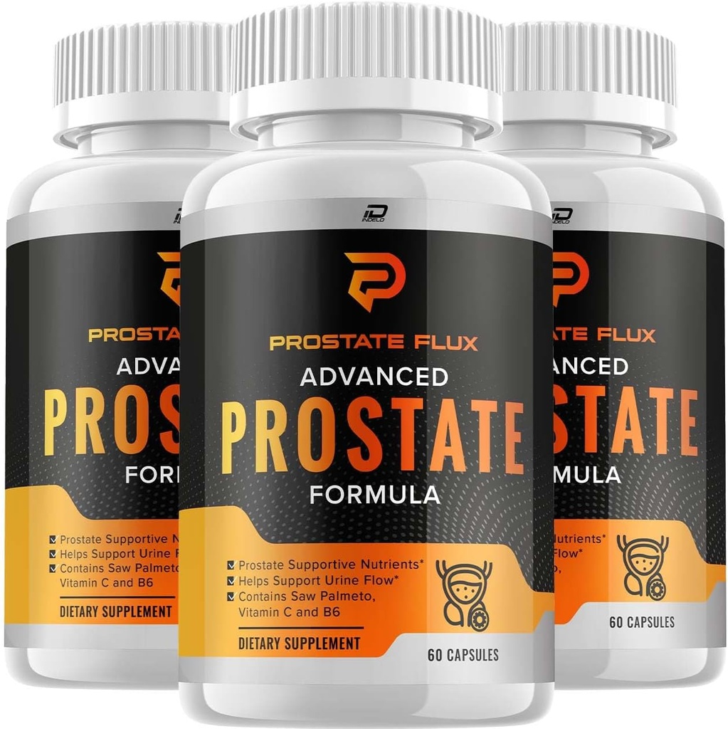 ProstateFlux Advanced Formula Capsules, ProstateFlux Wellness Formula, Supporto completo della vescica normale e funzioni, Recensioni del flusso di prostata (3 pacchetti - 180 capsule)