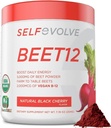 Polvere di radice di barbabietola Organic 5000mg con vitamina B12 (metilcobalamin) e Trace Minerali in Natural Black Cherry Flavor, 0g Aggiunto Zucchero – Vegan Dietary Supplement (30 Serve)