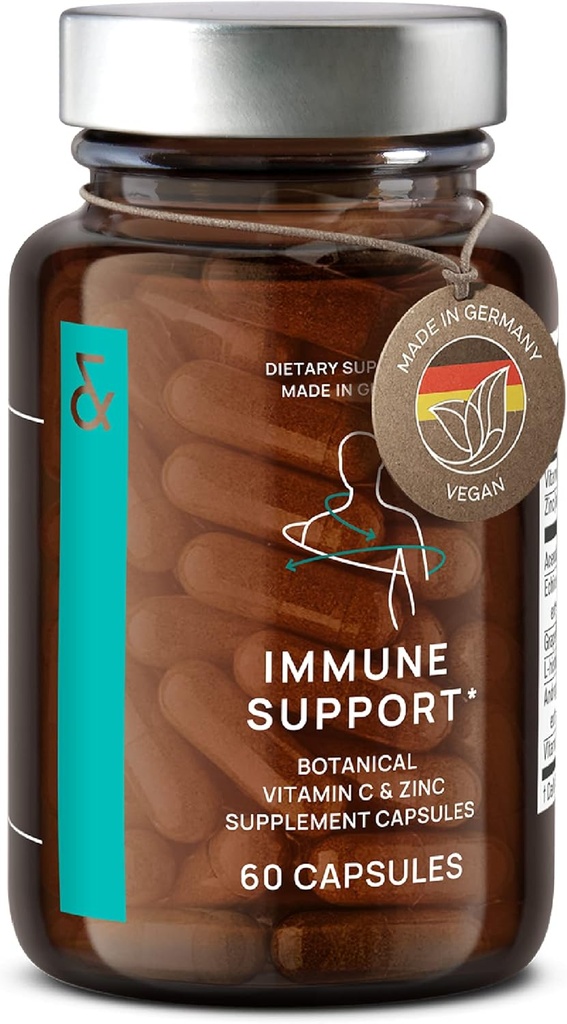 N°7 Integratore di Supporto Immune - Boost Immunità con Echinacea - Vitamina C naturale da Acerola - Zinco - Andrographis - Estratto di semi di pompelmo - Vegan Immune System Vitamins Complex - 60 Capsule