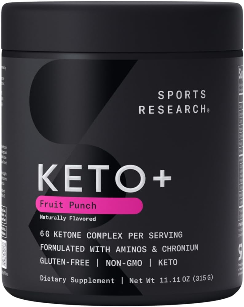 Ricerca sportiva Keto Plus Chetoni esogeni con goBHB - 30 Serve | Polvere di elettrolita Keto per idratazione, energia, messa a fuoco e Ketosis | Certificata, Vegan Friendly (Punto di prua)