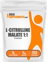 BulkSupplements.com L-Citrulline Malate 1:1 Polvere - Citrulline Powder, Amino Acid Supplement - Unflavored & Gluten Free - 3g per Servings, 1kg (2.2 lbs) (Pack of 1)