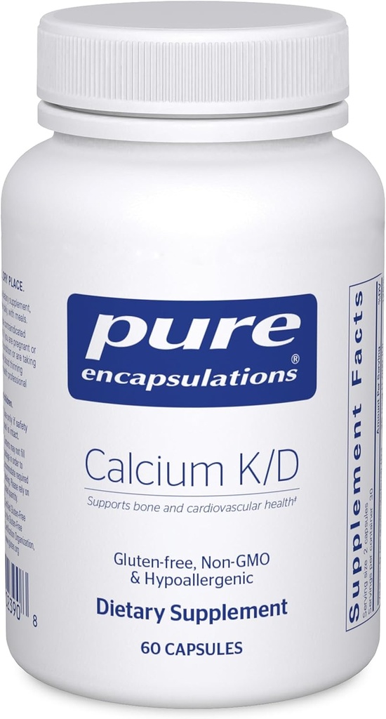 Pure Encapsulations Calcium K/D | Supplemento per Bone Strength, Immune System, Colon e Cardiovascular Health* | 60 capsule