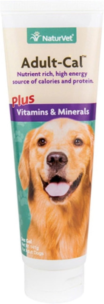 NaturVet Adult-Cal Nutritional Gel Plus Vitamine & Minerali per Cani, 5 oz Gel, Made in USA