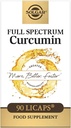 Solgar Full Spectrum Curcumin - 90 LiCaps - Superior Absorption - Cervello, Joint & Immune Health - Non-GMO, Vegan, Gluten Free, Dairy Free - 90 Serve