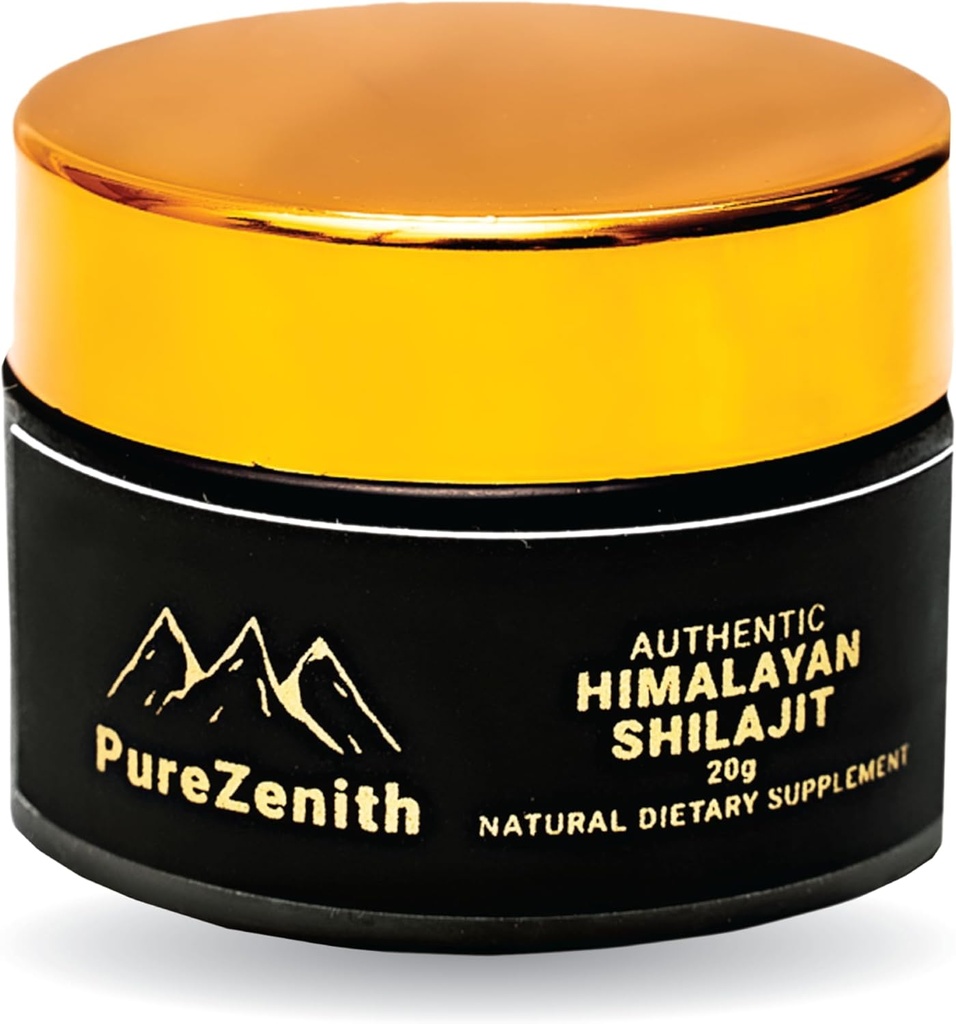 Himalayan Shilajit Resina, 85+ Minerali Trace & Acido Fulvico - Integratore di Energia Naturale & Supporto Immune, Alta Potenza Nutritiva per Uomini & Donne, Lab Tested - 20 Grammi