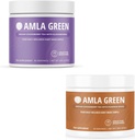 Amla Powder & Green Tea Superfood Supplement, Antiossidante Supporto, Realizzato con Elderberries (90 porzioni) & Pumpkin Spice (30 porzioni), Organico, Vegan