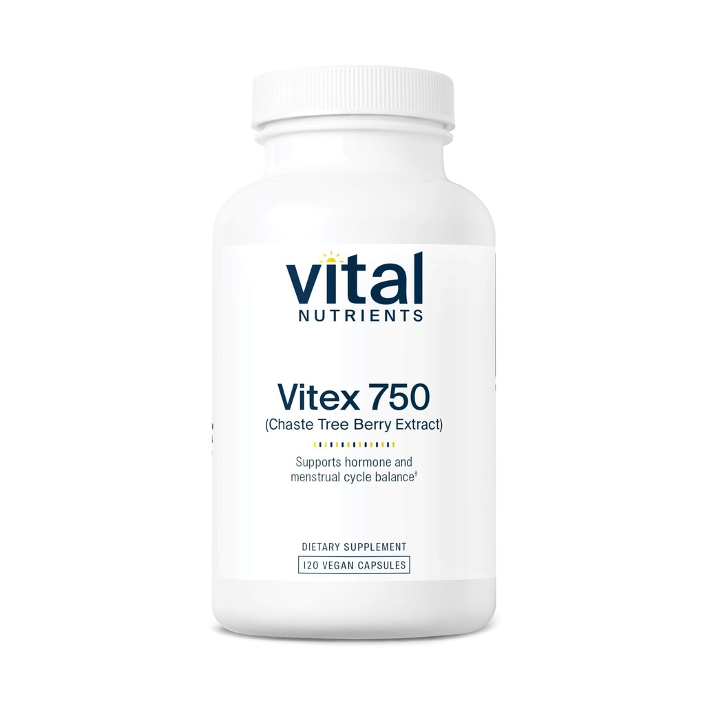 Vital Nutrients Vitex 750 | 750mg Chaste Tree Berry Extract | Supporto per l'ormone, la fertilità e l'equilibrio del ciclo mestruale* | Gluten, Dairy, Soy Free | Non-GMO | 120 capsule