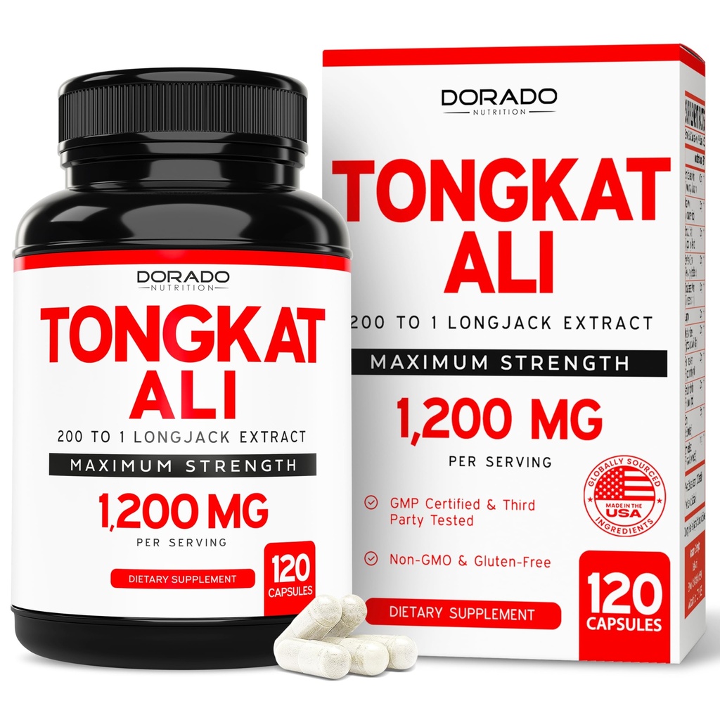 Tongkat Ali per gli uomini 1200mg (da 200 a 1 estratto) - 120 Capsule - Supplemento Longjack - Supplemento Tonkat-Ali Premium - Forza di supporto, Drive, Performance atletica e massa muscolare - Gluten Free & Non-OGM