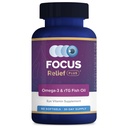 Focus Relief Plus Dry Eye Formula (90 ct. 30 Day Supply) Dry Eye Omega 3 Supplemento - Dry Eye Relief Supplement -Omega 3 Fish Oil for Dry Eye