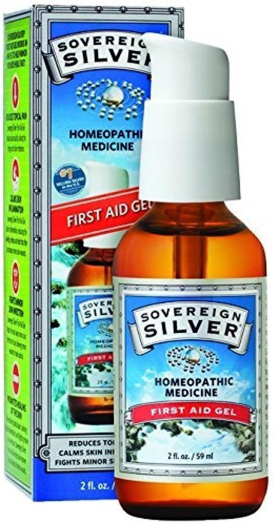 Sovrano Gel d'Argento Primo Soccorso - Medicina Omeopatica, 2oz (59mL) - Preparati per i Little Mishaps della Vita (Pack of 2)