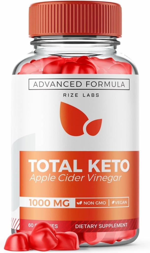 Rize labs Total Keto Apple Cider Vineger Gummies per la perdita di peso avanzata, Keto Supplemento a perdita di peso grasso, Gummy Recensioni, Formula di massima resistenza, Gomitas (60 Gummies)