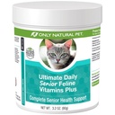 SOLO NATURALE PET Ultimate Daily Senior Feline Multivitamin w/Taurine & L-Lysine – Polvere supplemento nutrizionale per adulti e gatti più vecchi – Immune & Joint Support – Formula completa di vitamina, 3.2oz