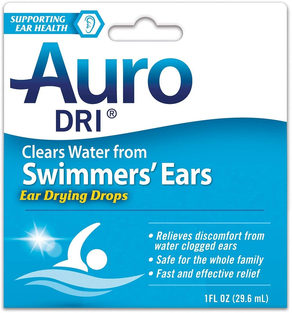 Confezione speciale di 5 Del Pharmaceuticals Auro-Dri Ear Water-Drying Aid 1 fl oz (29.6 ml)